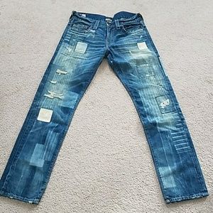Mens True Religion Geno Relaxed Slim Fit Jeans